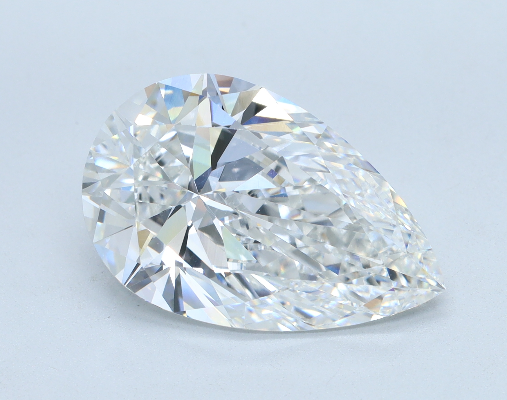 6.07 carat Pear lab grown diamond, E color, VVS2 clarity