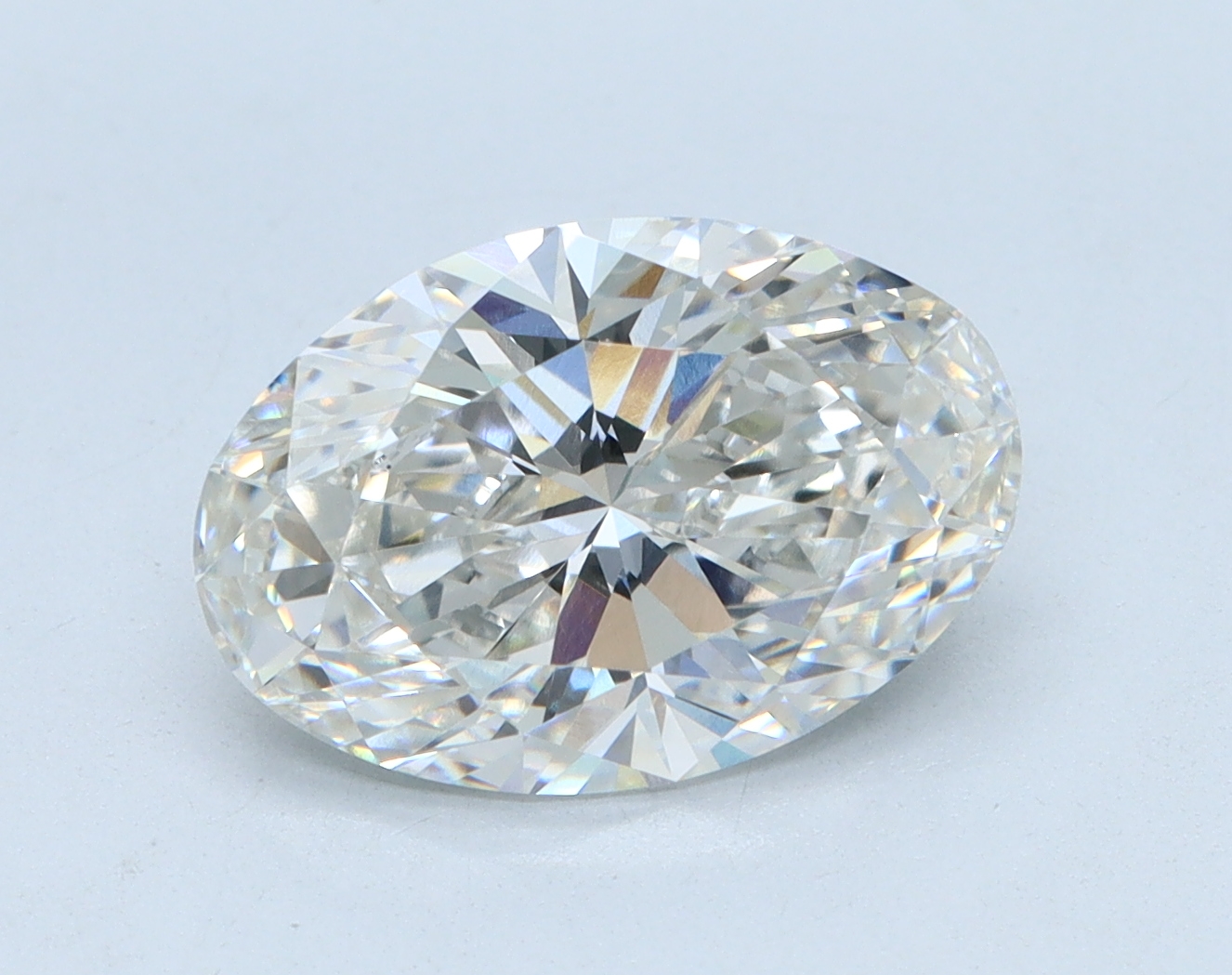 2.57 carat Oval lab grown diamond, G color, VVS2 clarity