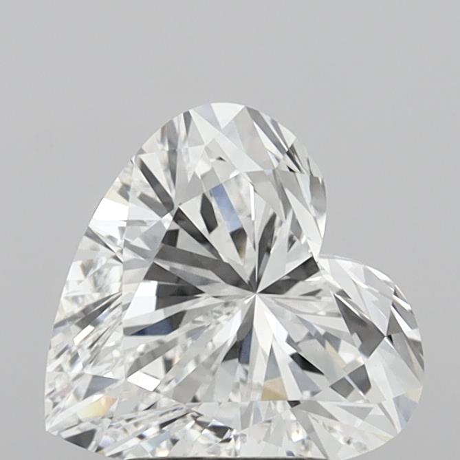 2.52 carat Heart lab grown diamond, E color, VVS2 clarity