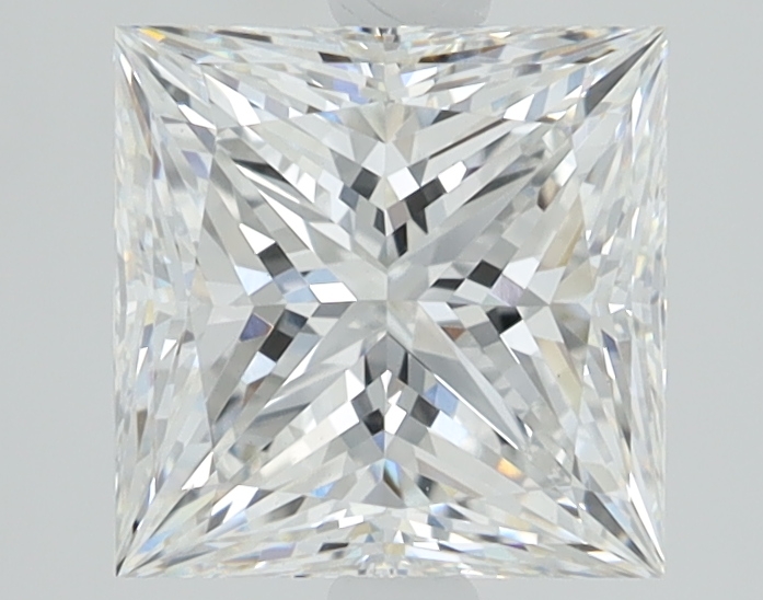 2.0 carat Princess lab grown diamond, F color, VS1 clarity