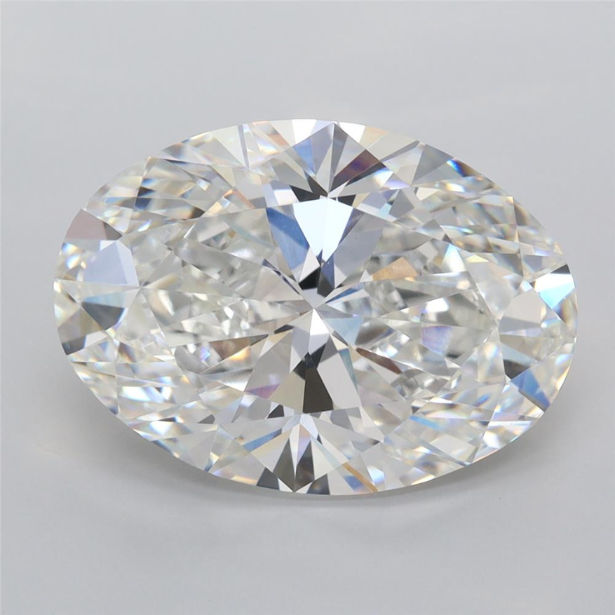7.09 carat Oval lab grown diamond, F color, VVS2 clarity