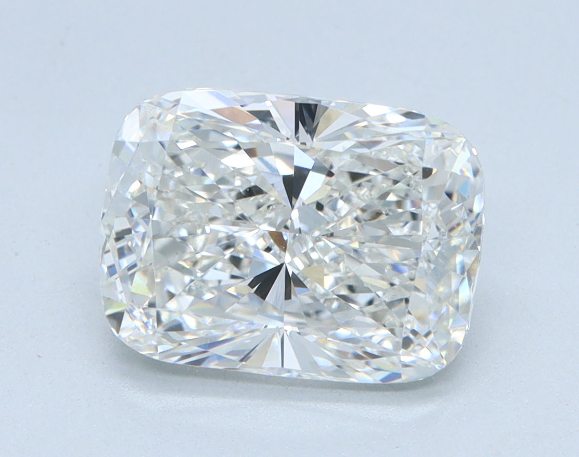 2.58 carat Cushion lab grown diamond, F color, VVS2 clarity
