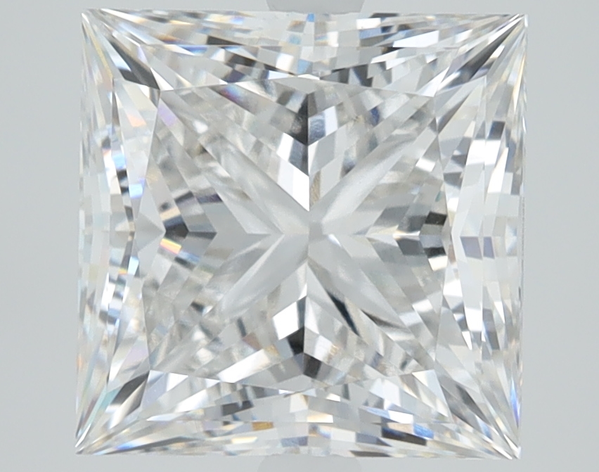 3.02 carat Princess lab grown diamond, F color, VS1 clarity