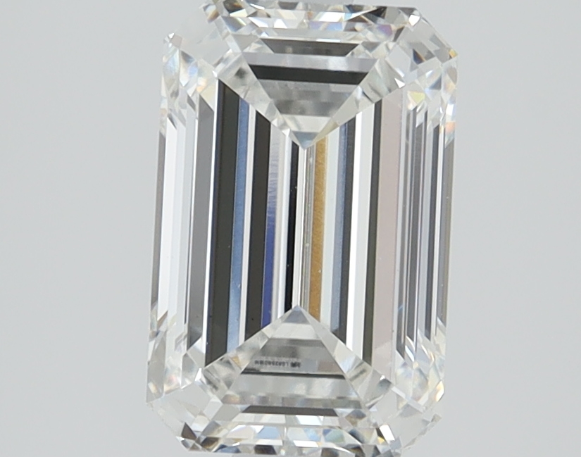 2.02 carat Emerald lab grown diamond, F color, VVS2 clarity