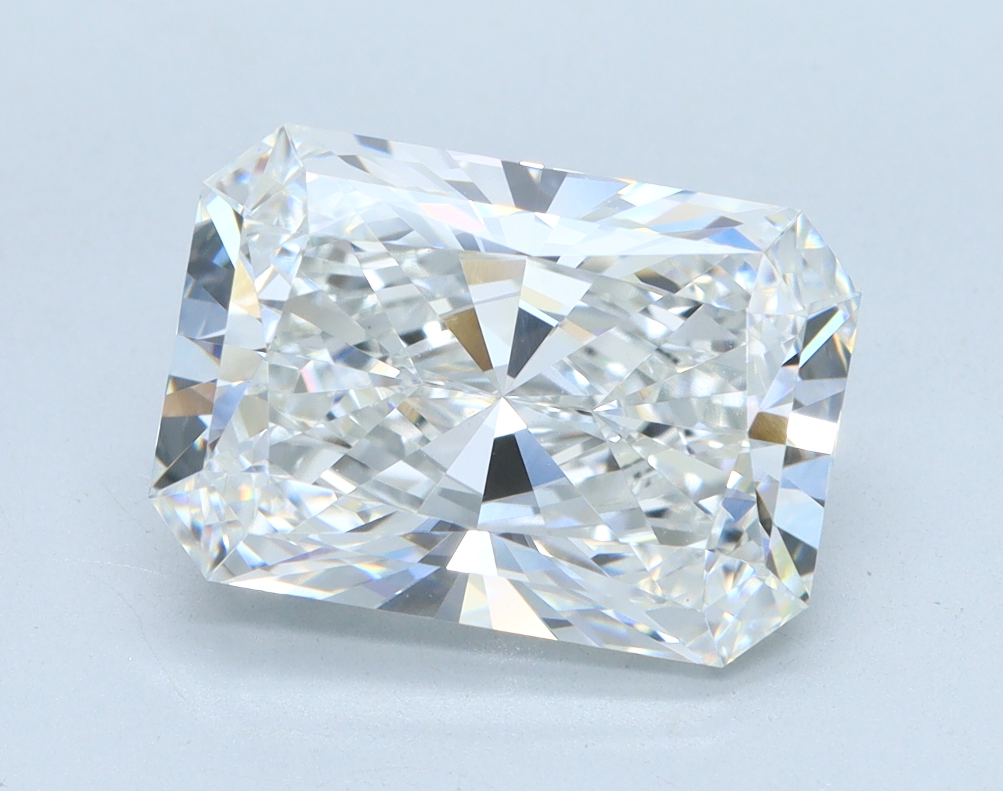 5.09 carat Radiant lab grown diamond, E color, VVS2 clarity