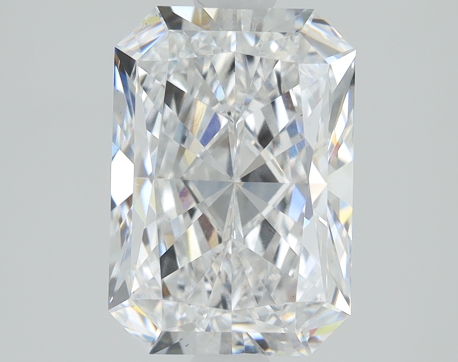 2.56 carat Radiant lab grown diamond, D color, VS1 clarity
