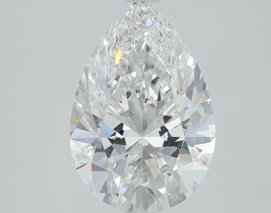 2.1 carat Pear lab grown diamond, D color, VVS2 clarity