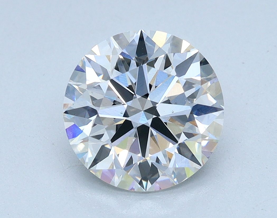 1.68 carat Round lab grown diamond, E color, VS2 clarity, Ideal cut