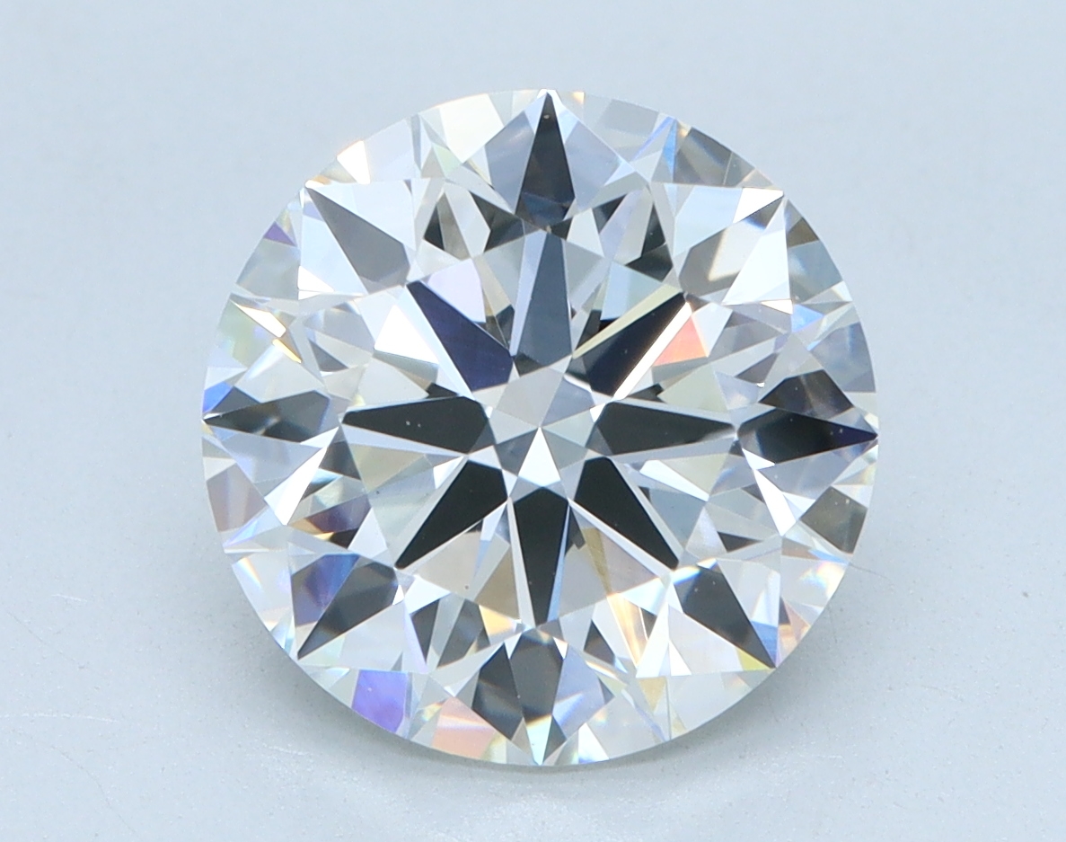 3.0 carat Round lab grown diamond, G color, VS1 clarity, Excellent cut