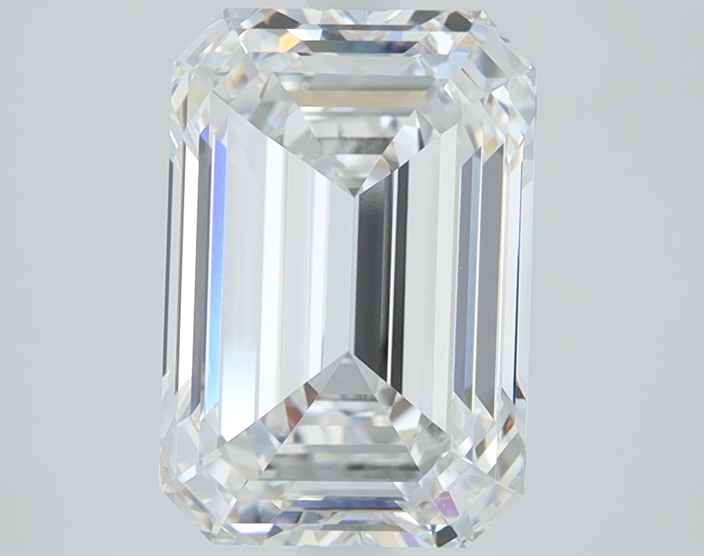 2.72 carat Emerald lab grown diamond, D color, VS1 clarity