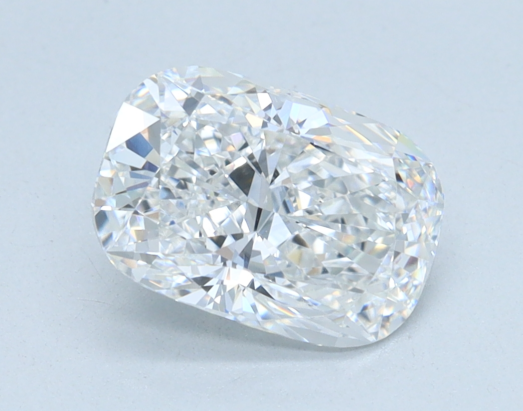 1.61 carat Cushion lab grown diamond, D color, VVS2 clarity