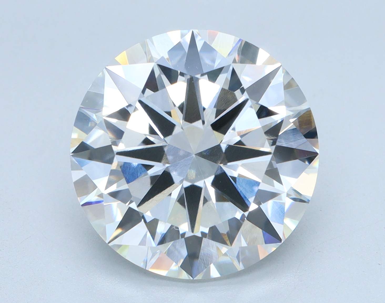 6.01 carat Round lab grown diamond, E color, VVS2 clarity, Excellent cut