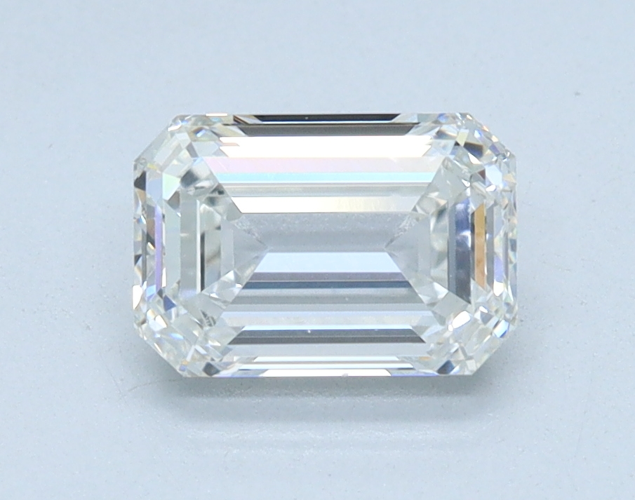 0.98 carat Emerald lab grown diamond, G color, VVS2 clarity