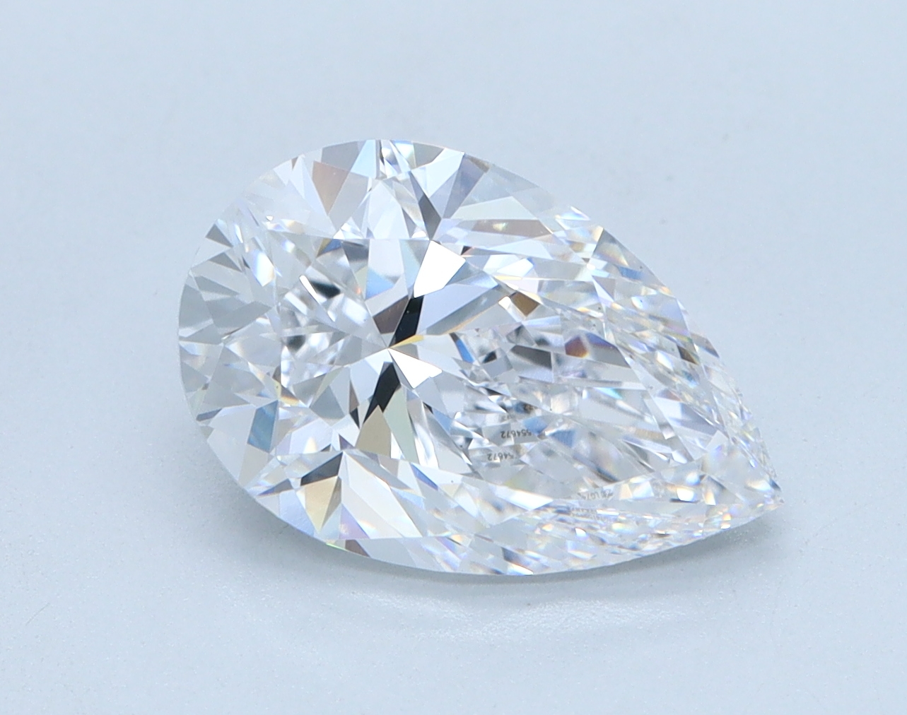 3.08 carat Pear lab grown diamond, D color, VS1 clarity