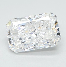 5.02 carat Radiant lab grown diamond, F color, VVS2 clarity