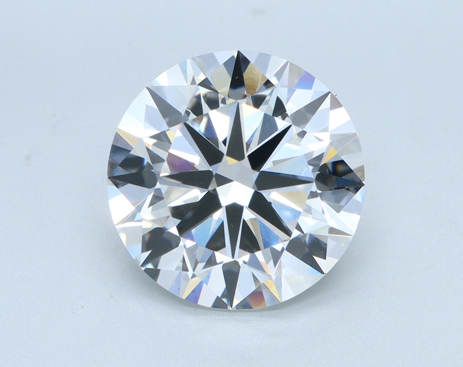 5.09 carat Round lab grown diamond, F color, VS1 clarity, Ideal cut