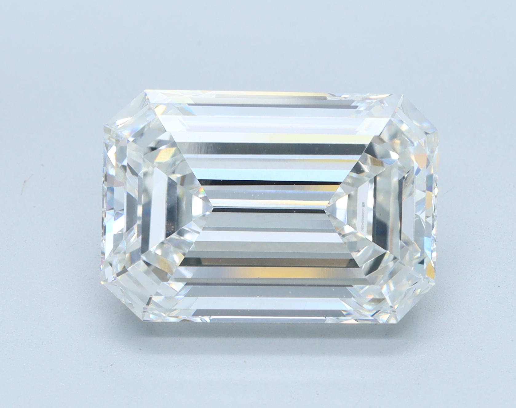 7.08 carat Emerald lab grown diamond, F color, VVS2 clarity