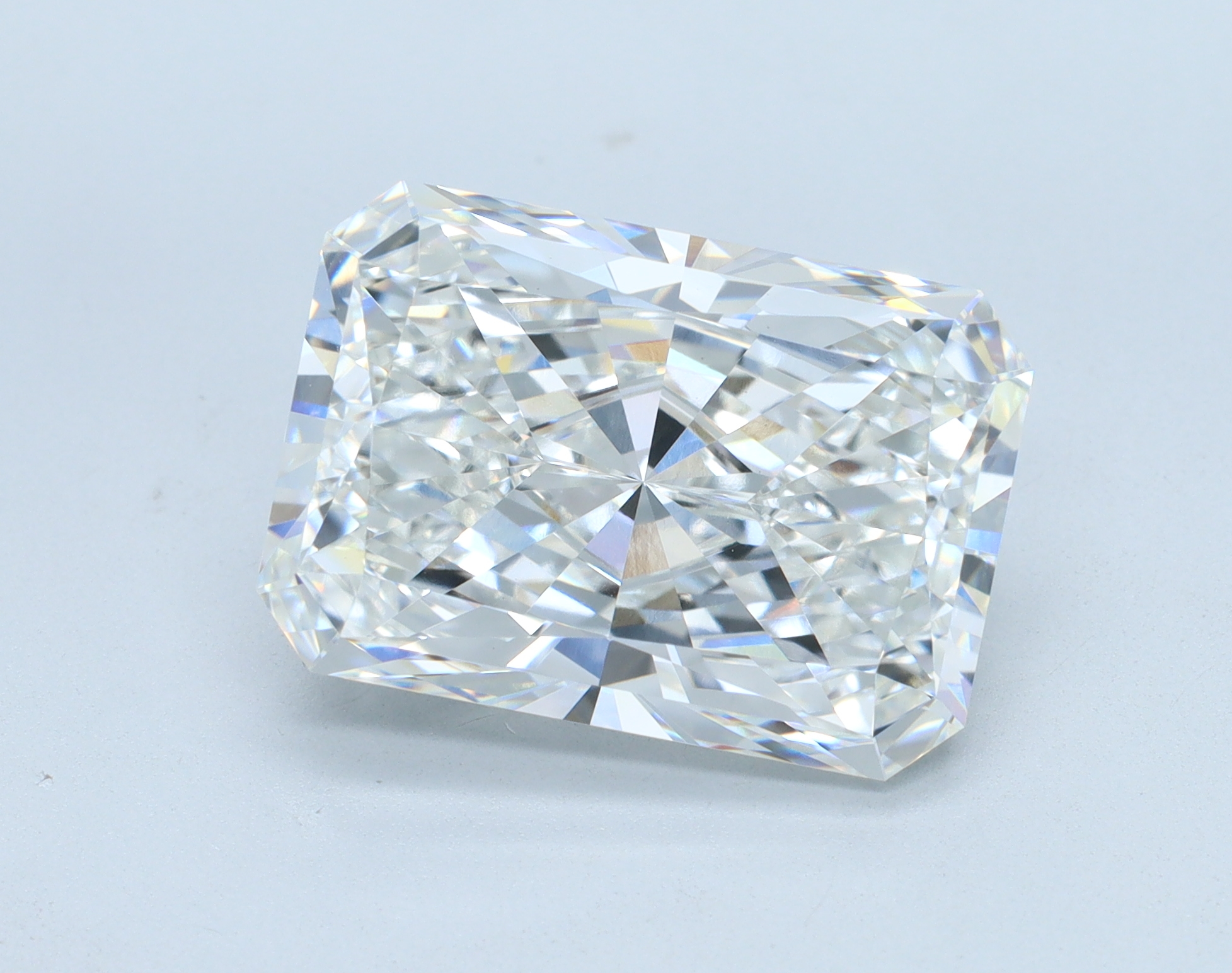 8.04 carat Radiant lab grown diamond, E color, VVS2 clarity