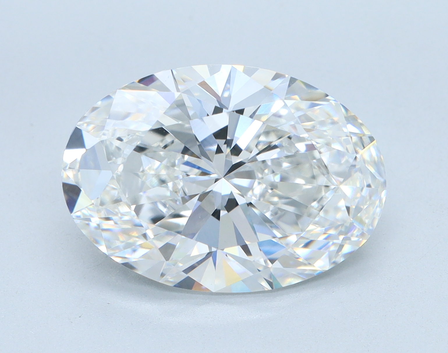 5.08 carat Oval lab grown diamond, E color, VVS2 clarity