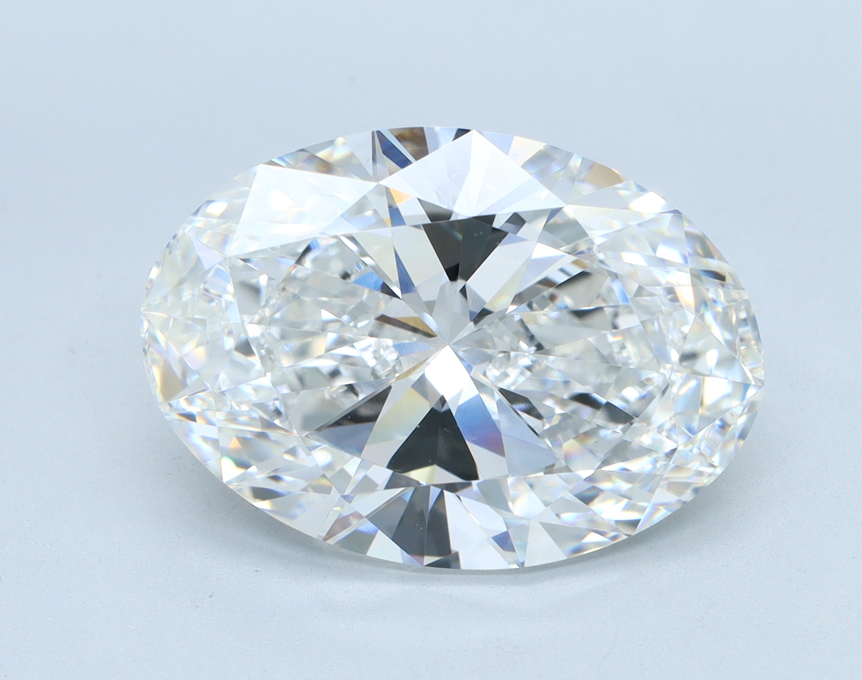 7.03 carat Oval lab grown diamond, E color, VVS2 clarity