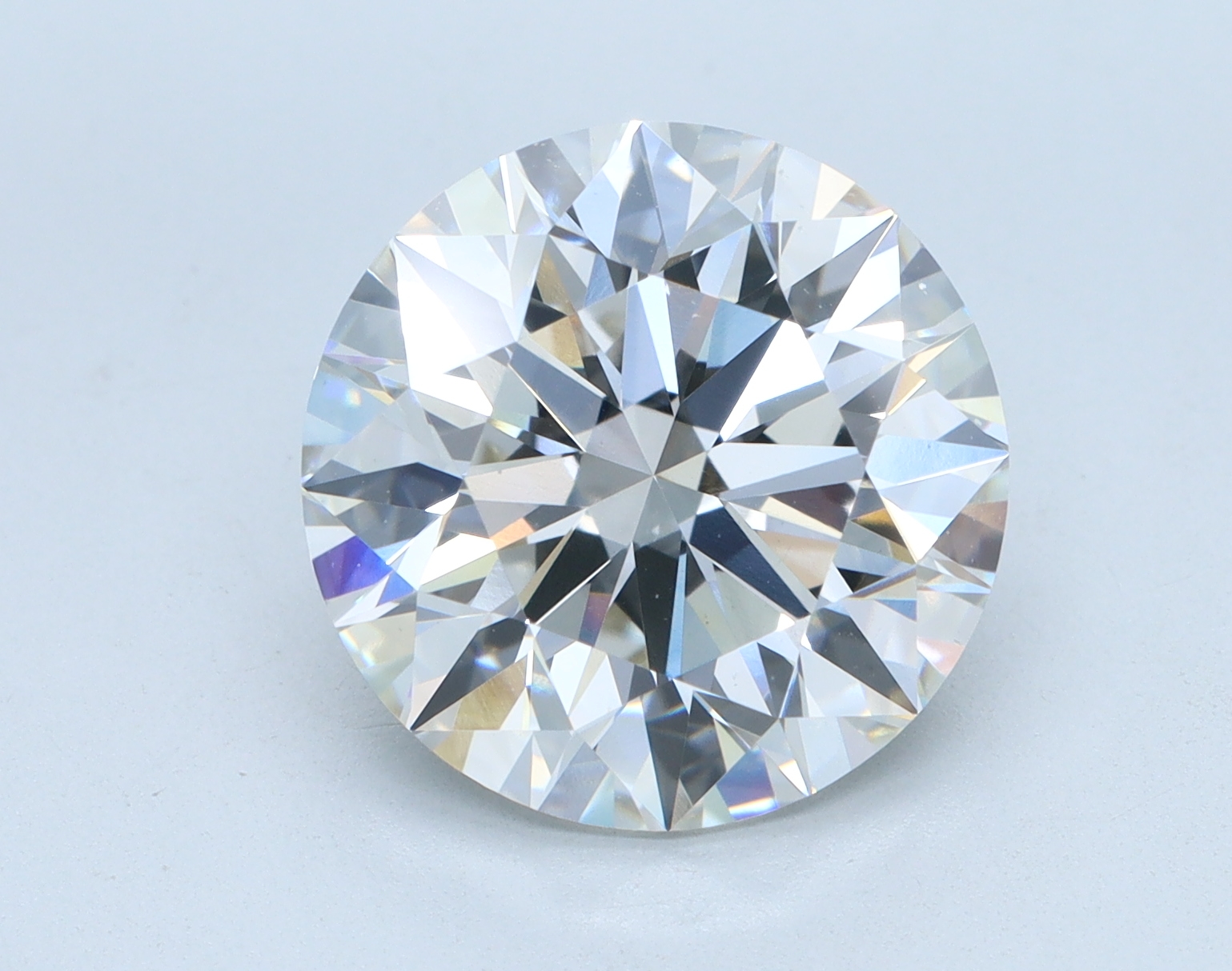 5.01 carat Round lab grown diamond, G color, VVS2 clarity, Ideal cut
