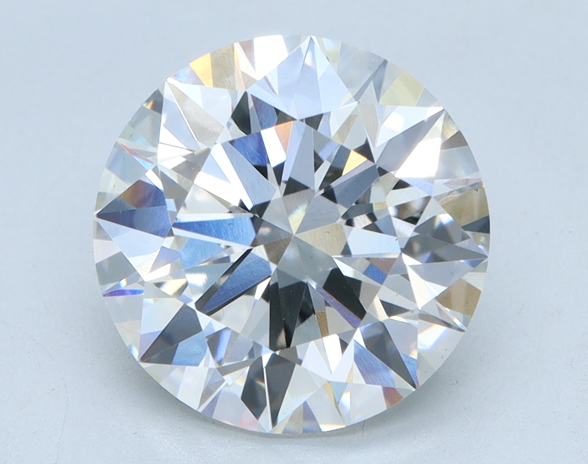3.64 carat Round lab grown diamond, G color, VS1 clarity, Ideal cut