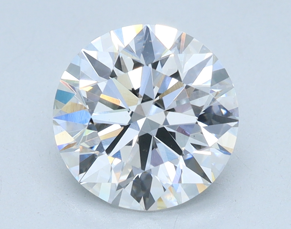 1.75 carat Round lab grown diamond, D color, VS2 clarity, Ideal cut