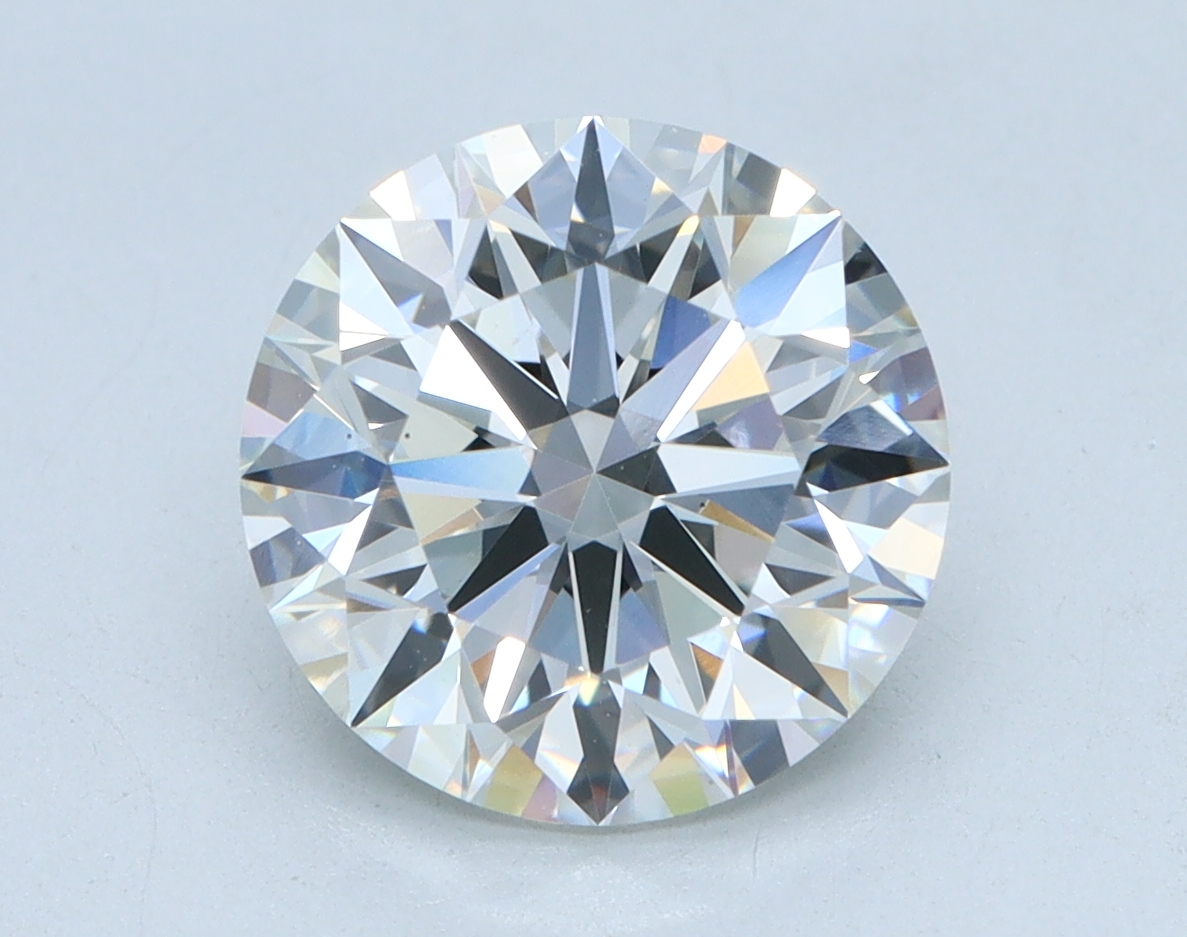 2.63 carat Round lab grown diamond, G color, VS1 clarity, Ideal cut