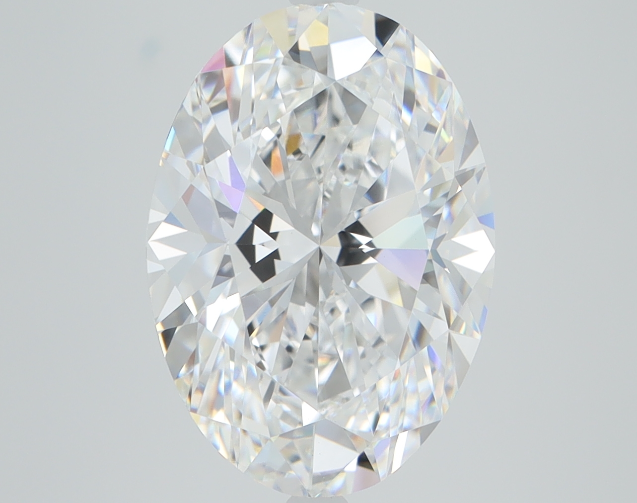 5.52 carat Oval lab grown diamond, D color, VVS2 clarity