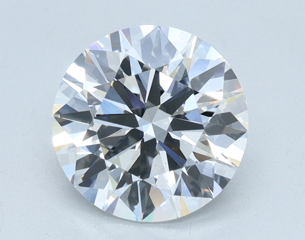 1.7 carat Round lab grown diamond, D color, VS2 clarity, Excellent cut