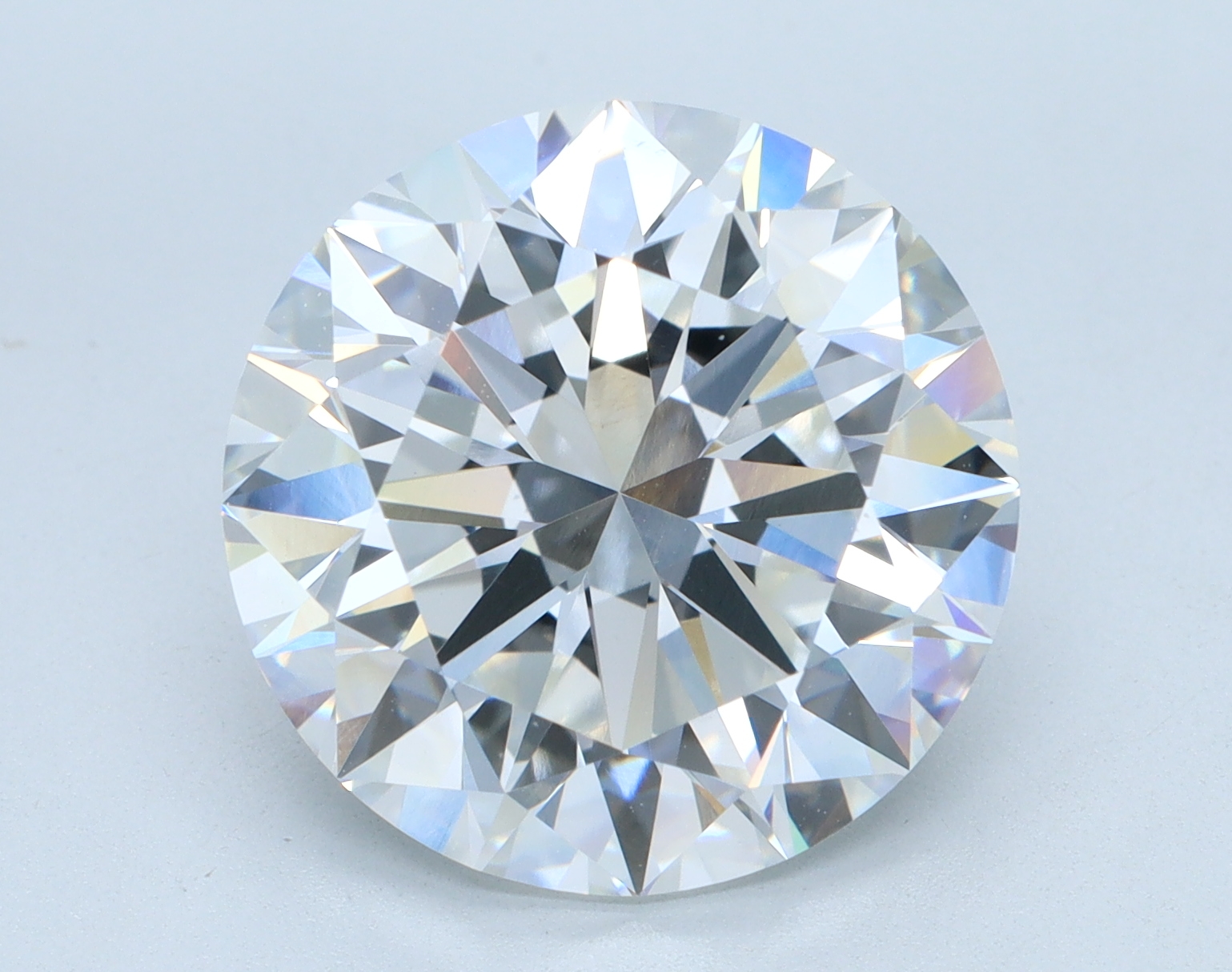 7.04 carat Round lab grown diamond, E color, VVS2 clarity, Excellent cut