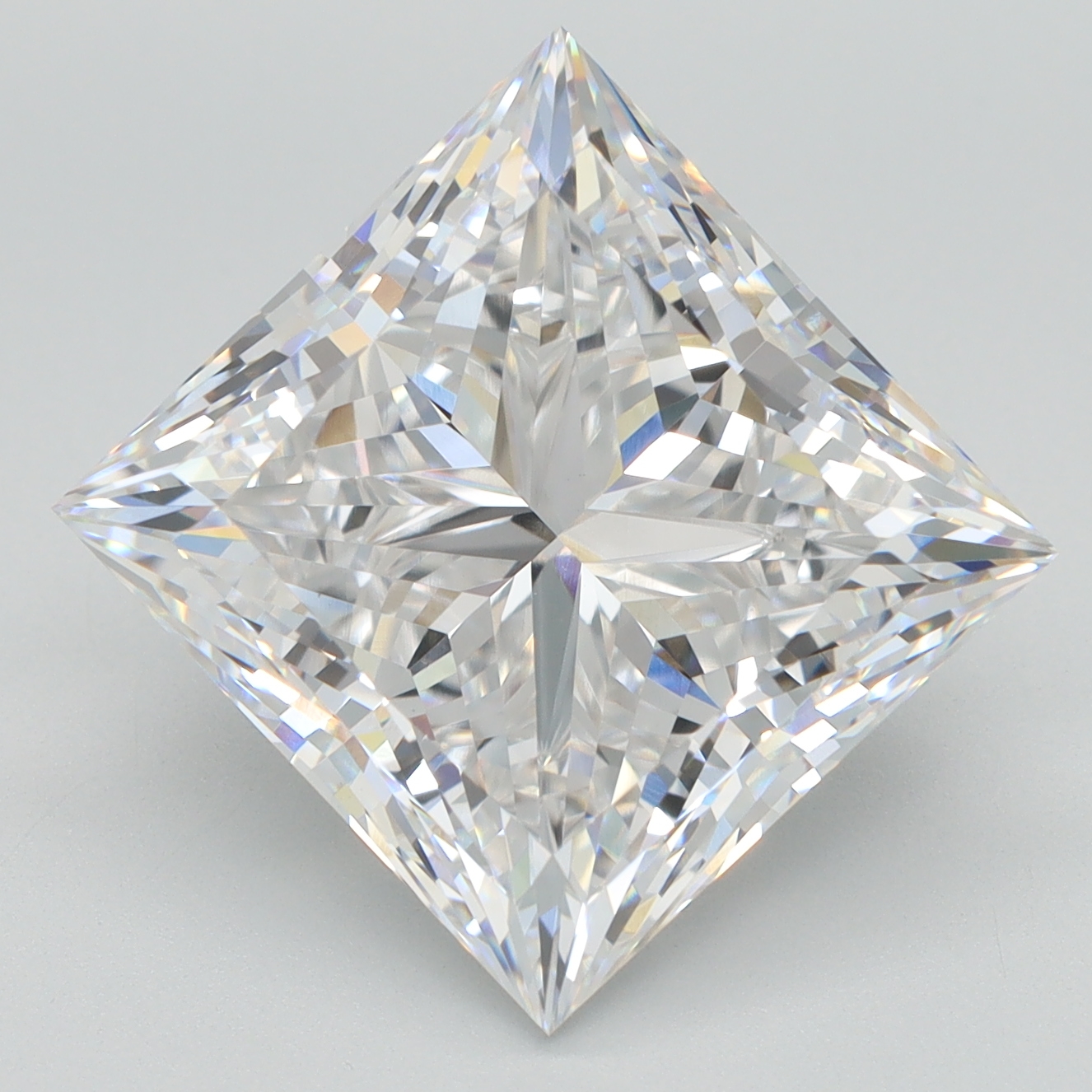 7.08 carat Princess lab grown diamond, E color, VS1 clarity