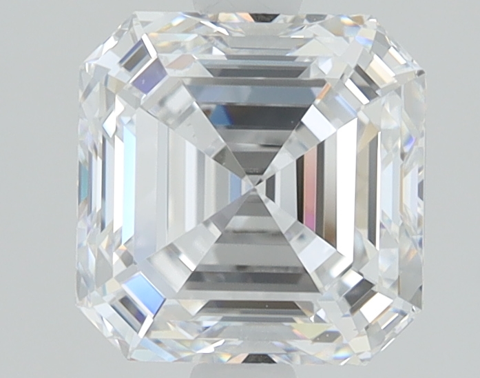 1.04 carat Asscher lab grown diamond, D color, VS1 clarity