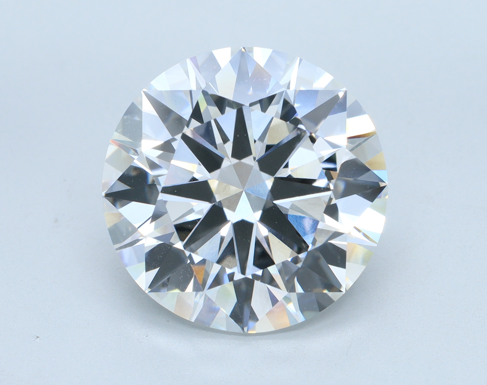 10.1 carat Round lab grown diamond, E color, VVS2 clarity, Excellent cut