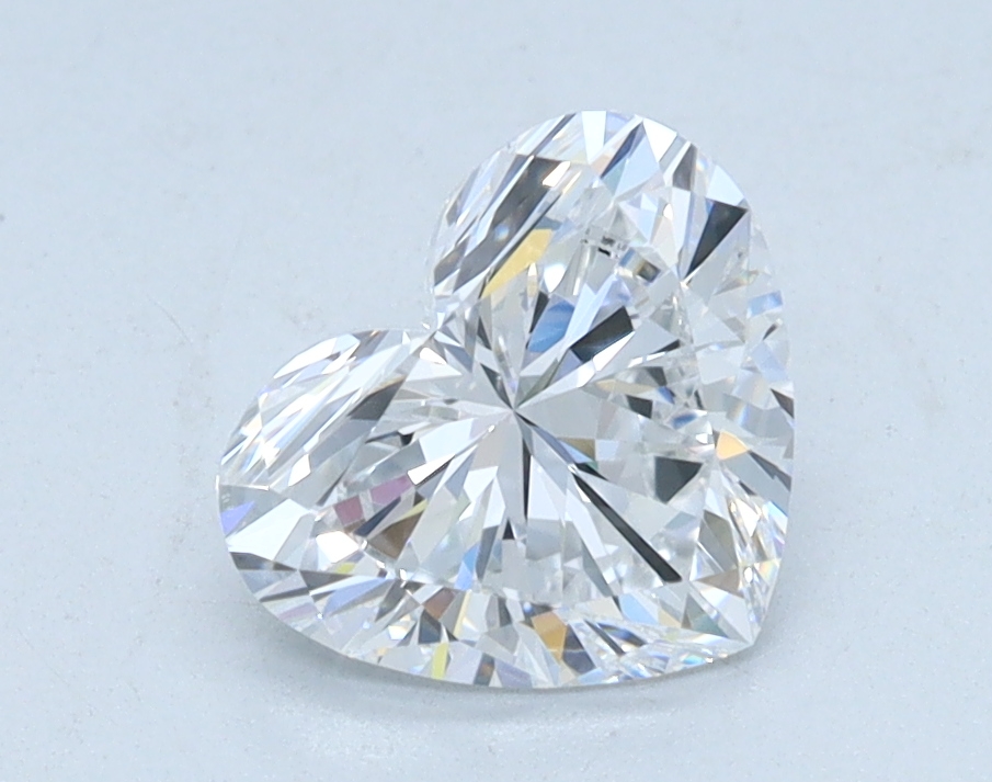 1.0 carat Heart lab grown diamond, D color, VS1 clarity