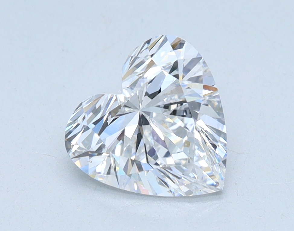 1.04 carat Heart lab grown diamond, D color, VVS1 clarity