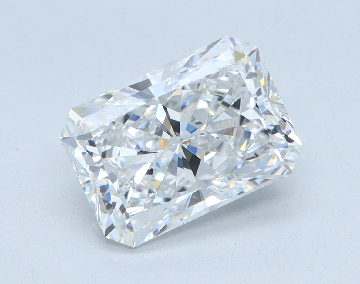2.03 carat Radiant lab grown diamond, E color, VS2 clarity