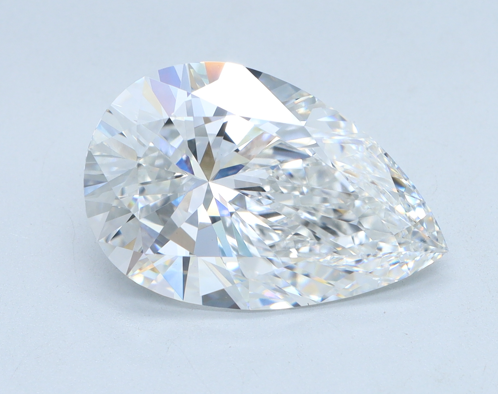 5.08 carat Pear lab grown diamond, E color, VVS2 clarity
