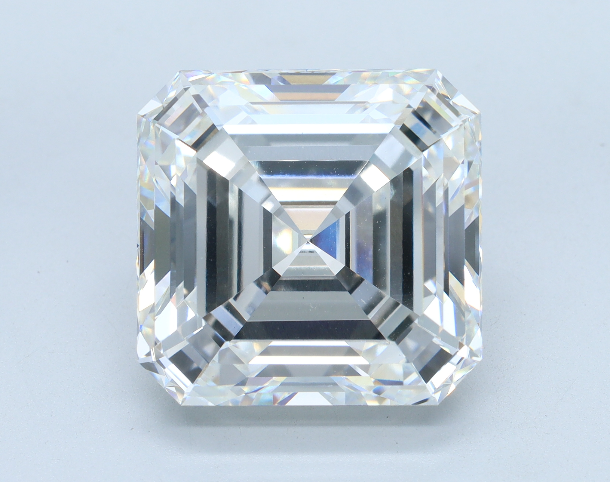 15.1 carat Asscher lab grown diamond, F color, VVS2 clarity
