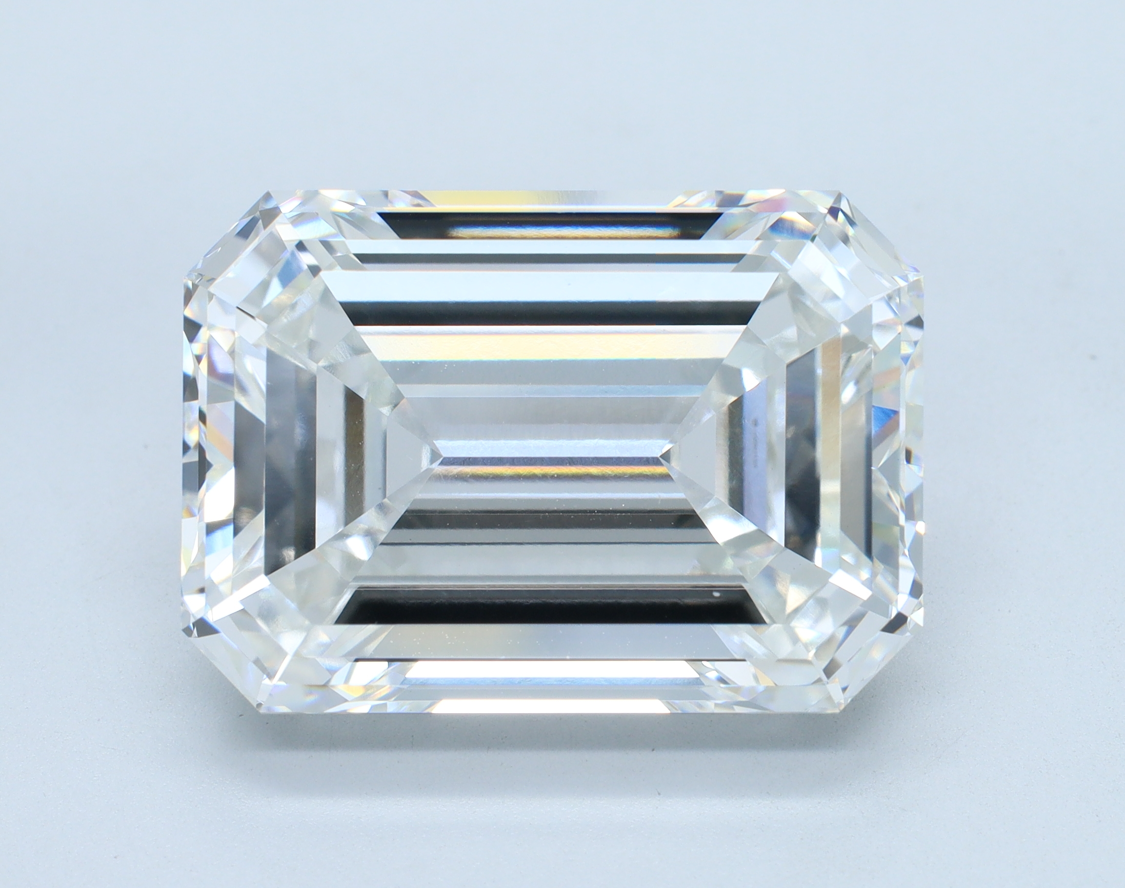 20.03 carat Emerald lab grown diamond, F color, VS1 clarity
