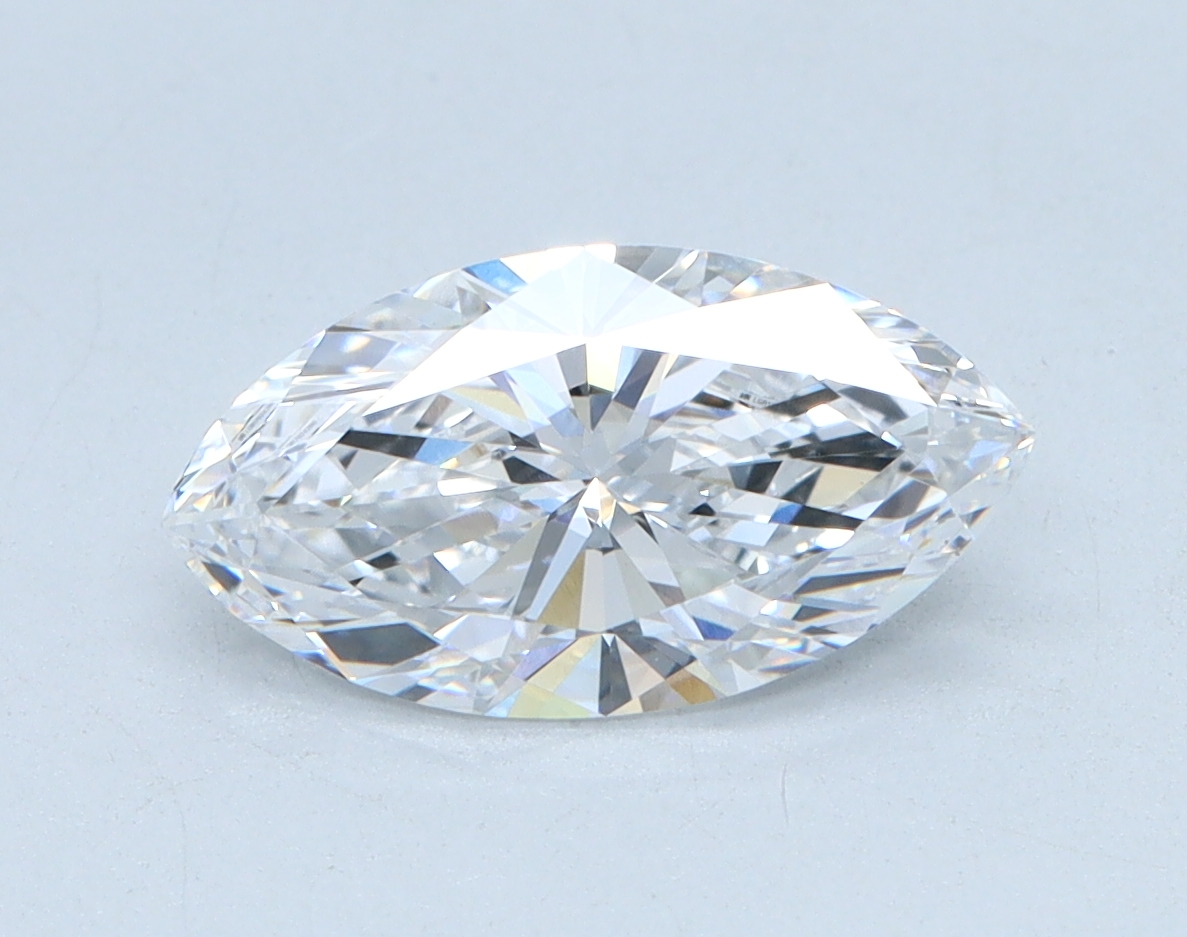 1.3 carat Marquise lab grown diamond, D color, VS1 clarity