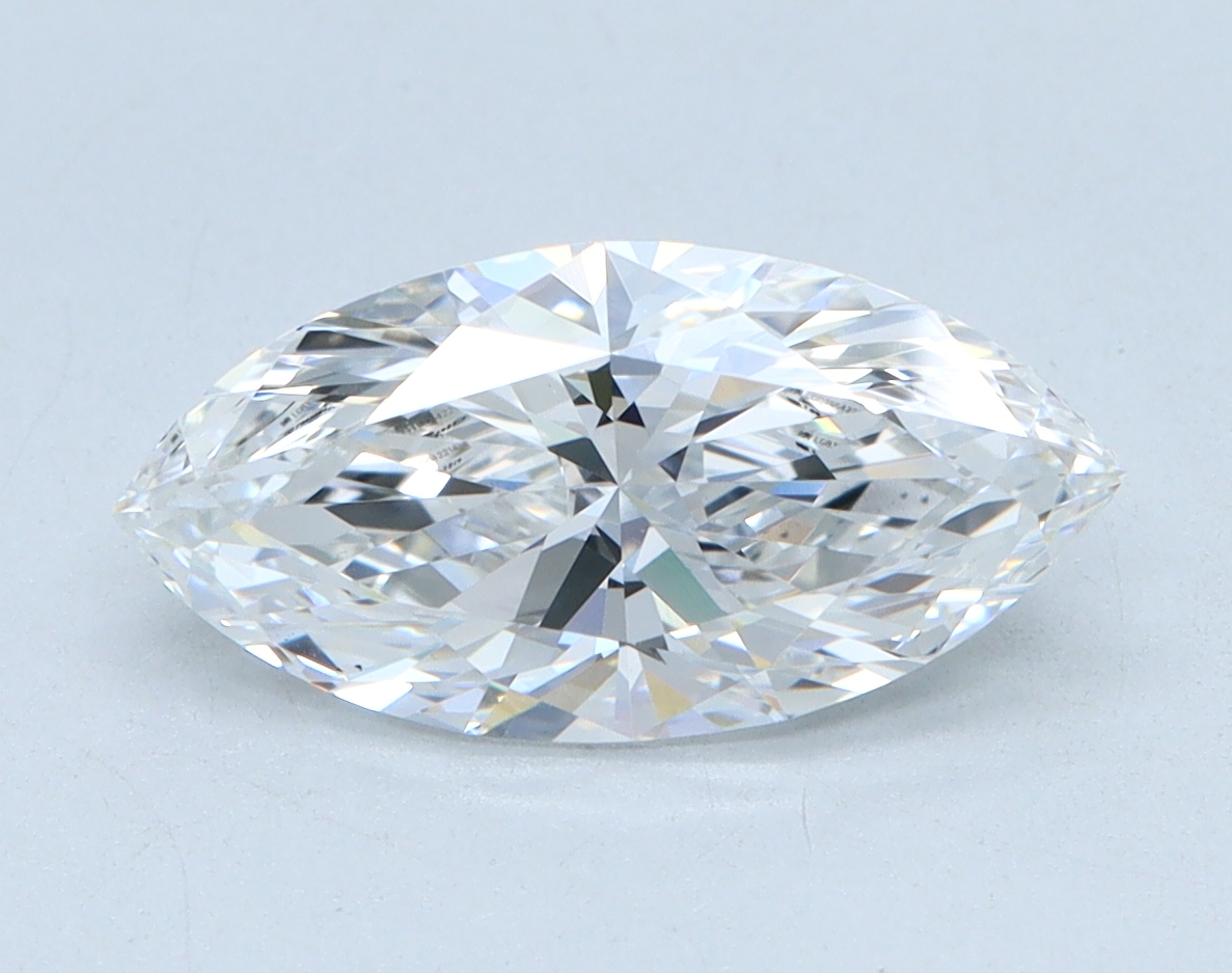 1.59 carat Marquise lab grown diamond, E color, VVS2 clarity