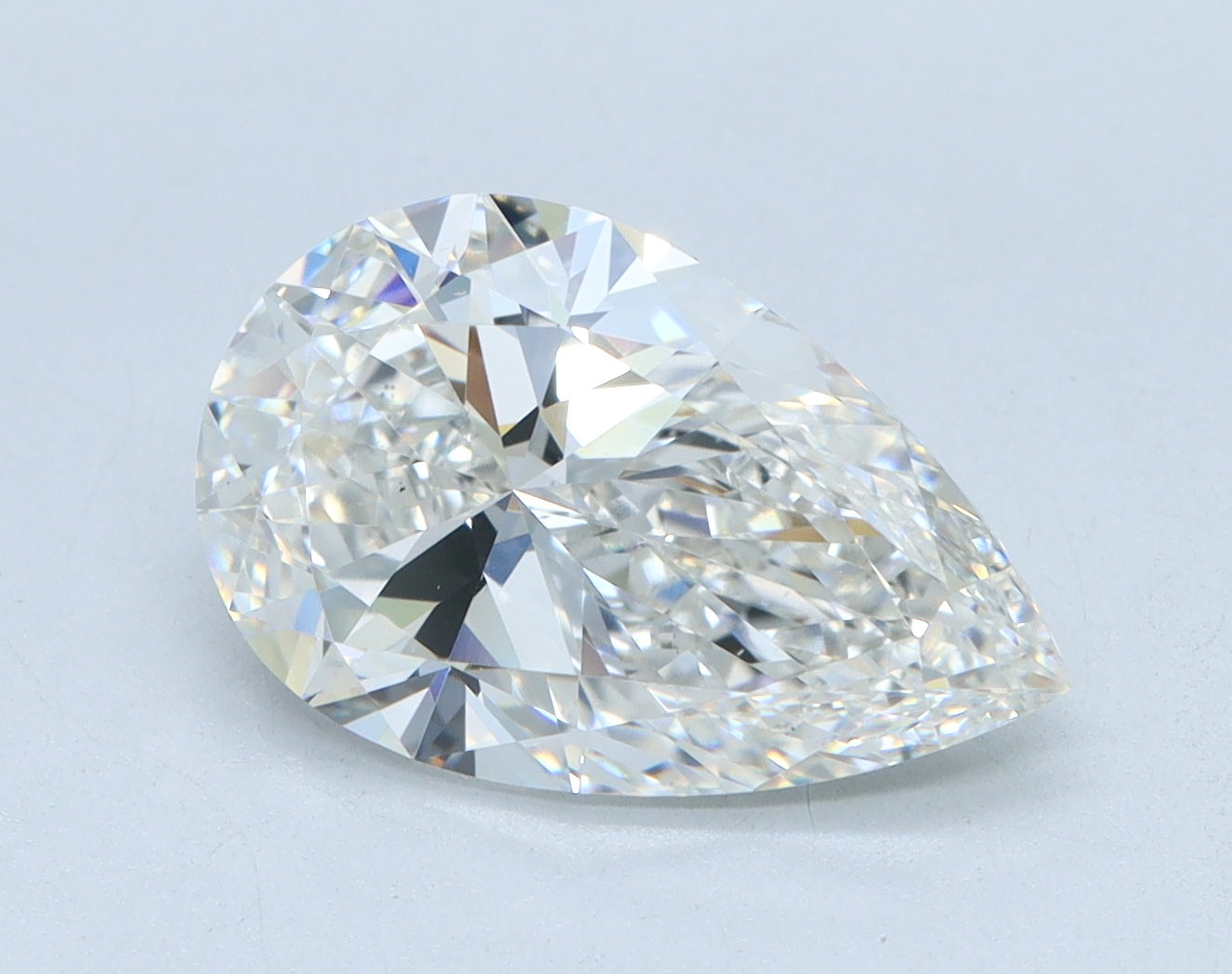 2.58 carat Pear lab grown diamond, G color, VS1 clarity