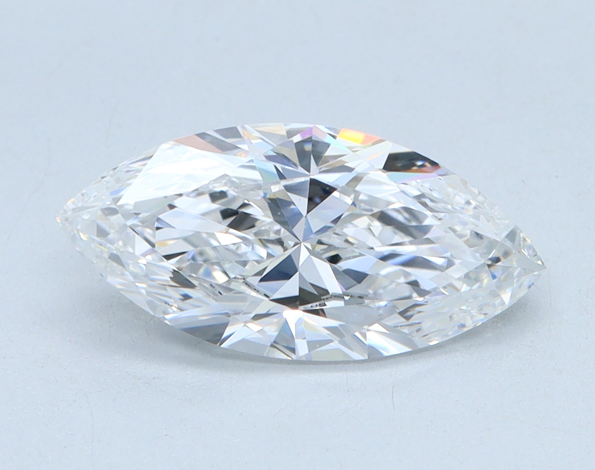 1.5 carat Marquise lab grown diamond, D color, VVS1 clarity