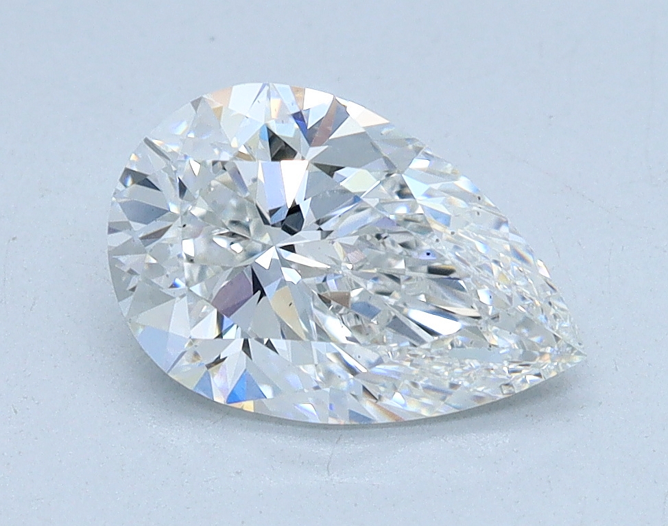 1.21 carat Pear lab grown diamond, D color, VS2 clarity