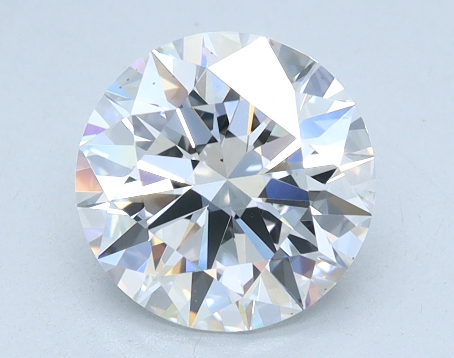 1.54 carat Round lab grown diamond, D color, VS2 clarity, Ideal cut