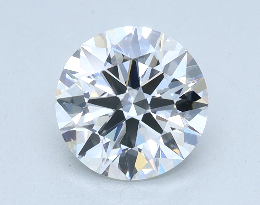 1.08 carat Round lab grown diamond, D color, VS2 clarity, Ideal cut
