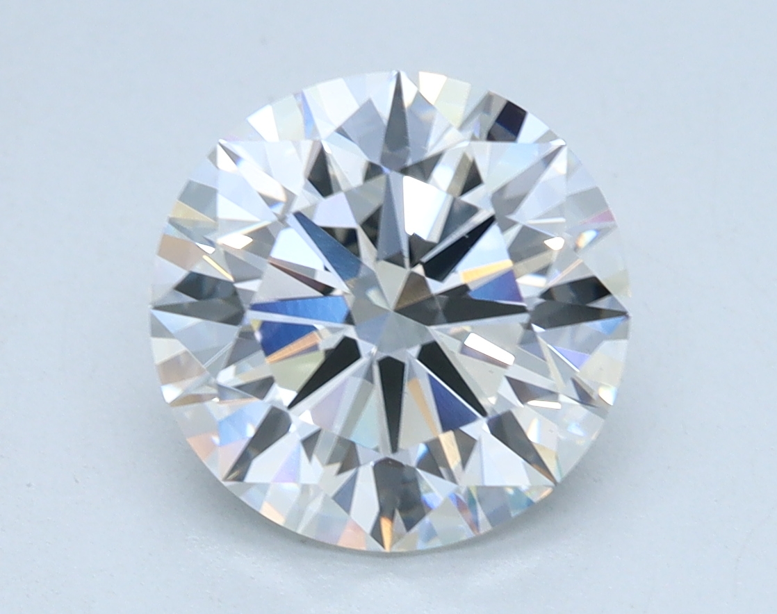 2.39 carat Round lab grown diamond, G color, VS1 clarity, Ideal cut