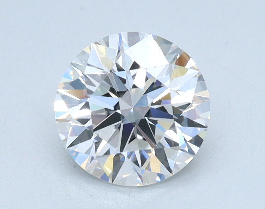 1.08 carat Round lab grown diamond, E color, VS2 clarity, Ideal cut