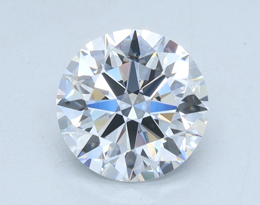 1.07 carat Round lab grown diamond, D color, VS2 clarity, Ideal cut